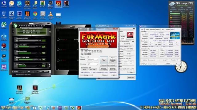 Asus Matrix HD7970 Platinum - FURMARK Benchmark 1920x1080 смотреть онлайн