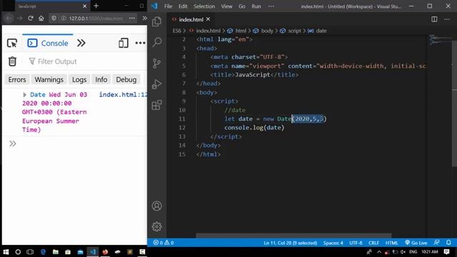 #10 JavaScript date смотреть онлайн