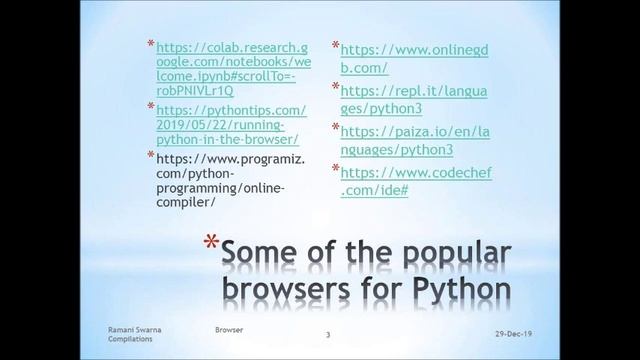 Browsers and Python смотреть онлайн