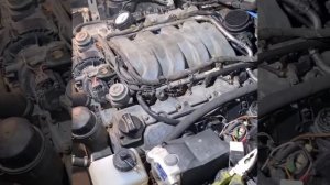 первый запуск двигателя v8 на 5 литров м113 5 литров от Гелика  в bmw е34.