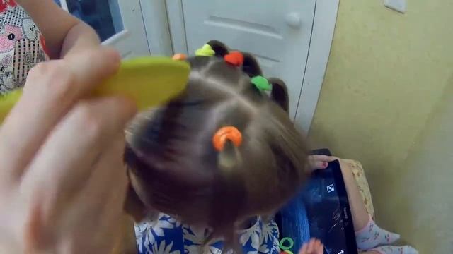Детская Причёска с Резинками Каскадным Переплитением| Детские Прически | смотреть онлайн