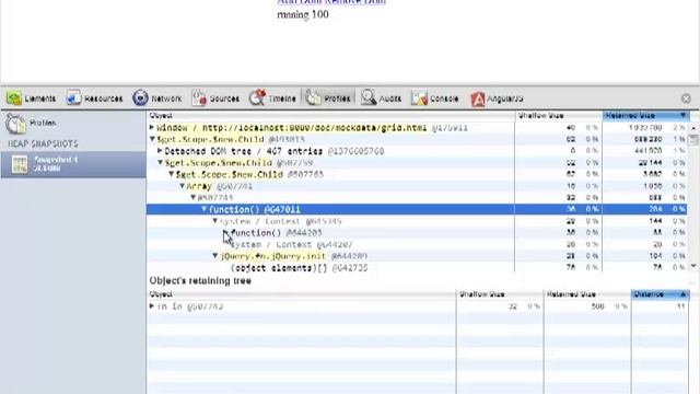 Chrome Performance Tools with custom AngularJS Datagrid directive. смотреть онлайн