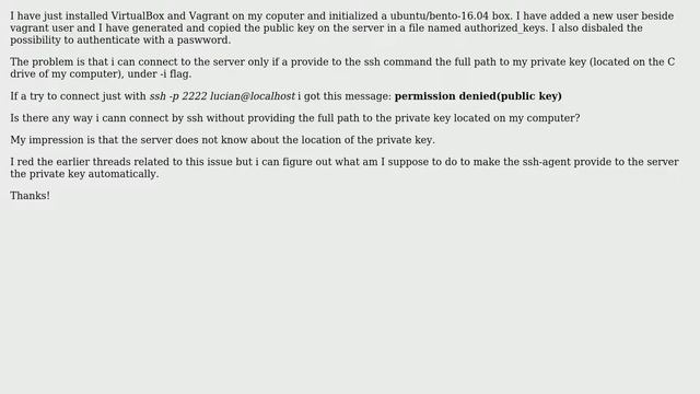 Ubuntu: ssh permission denied(public key) смотреть онлайн