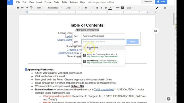 Using Bookmarks in Google Docs смотреть онлайн