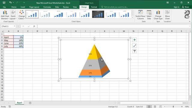 Pyramid Chart in Excel смотреть онлайн