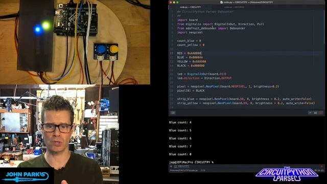 John Park's CircuitPython Parsec: Debouncer @adafruit @johnedgarpark #adafruit #circuitpython смотреть онлайн