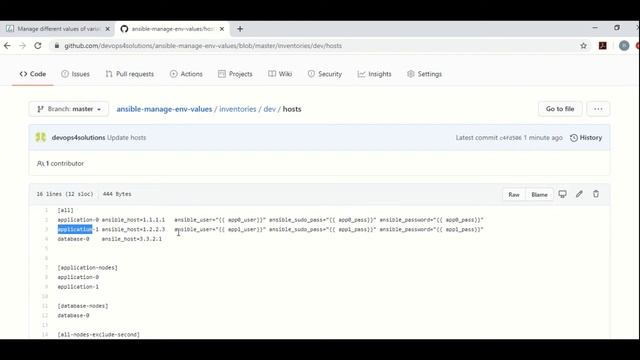 Manage different values of a variable against different hosts in Ansible смотреть онлайн