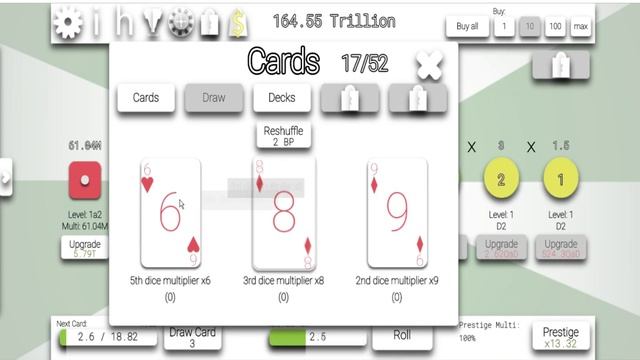 Idle Dice Gameplay #6 - Gilding First Card! смотреть онлайн