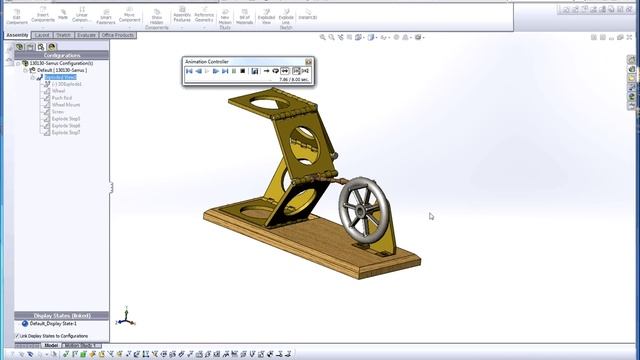 SolidWorks, Basic Assembly Techniques, Part 5, Animate Collapse, Rename and Reorder Steps смотреть онлайн