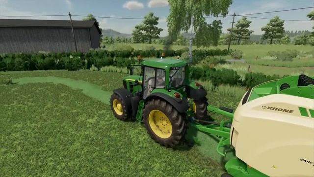 Storing clover bales for cows in Farming Simulator 22 смотреть онлайн