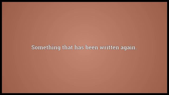 Rewrite Meaning смотреть онлайн