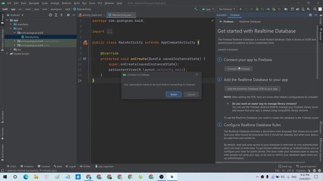 Kết nối Firebase với Android Studio qua Tool | Android Networking смотреть онлайн