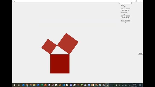 Arbre de Pythagore / Pythagoras tree fractal | Python Tkinter смотреть онлайн