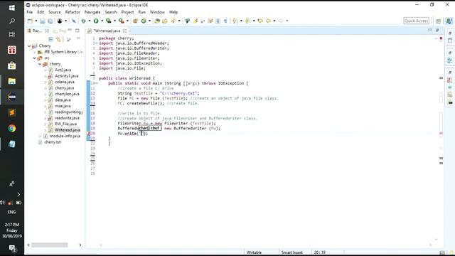 READ and WRITE text file using JAVA смотреть онлайн