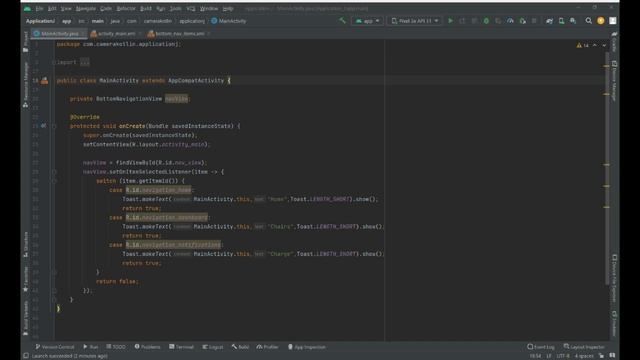 Bottom Navigation View | Android Studio | Java смотреть онлайн