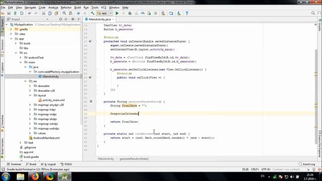 Develop Random Date Generator in Android Studio смотреть онлайн