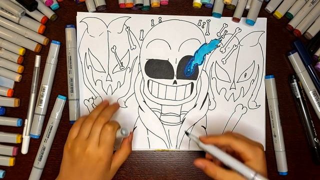 How to draw Sans from Undertale смотреть онлайн