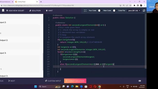 Second Largest in array #java смотреть онлайн