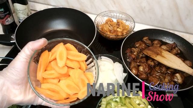 Ужин. Нежная индейка под ароматным соусом, гарниром из овощей и булугура! смотреть онлайн