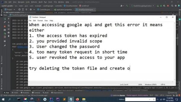 "error": "invalid_grant",  "error_description": "Bad Request"