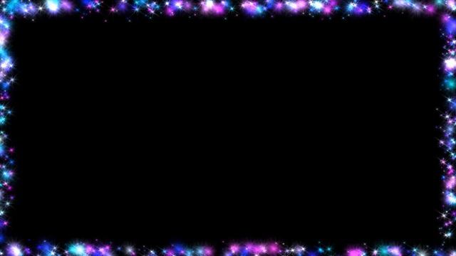 Красивая блестящая рамка - цветные блестки. Подойдет для монтажа на новый год - футаж для видео. смотреть онлайн