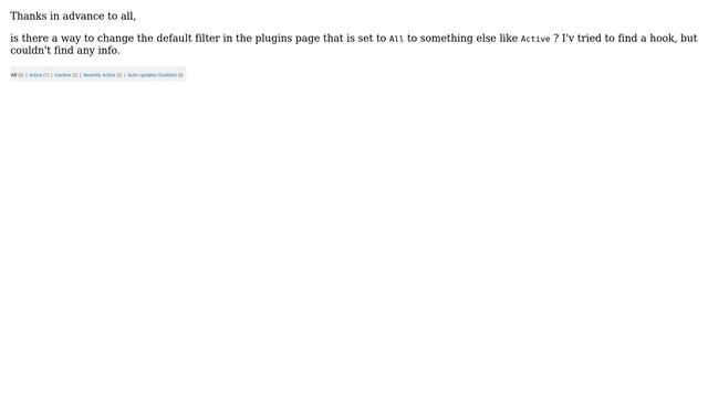 Wordpress: Change the Default Plugin page filter to Active intead of All смотреть онлайн
