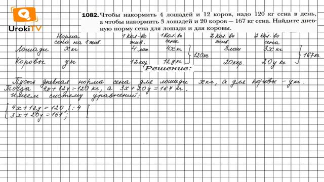 Задание №1082 - ГДЗ по алгебре 7 класс (Мерзляк А.Г.) смотреть онлайн