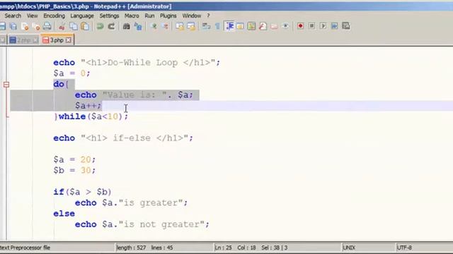 4/18- PHP - Loops, Conditional statements - Urdu/Hindi смотреть онлайн