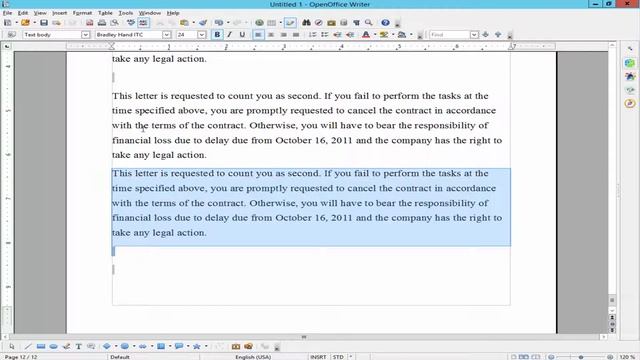 How to Change Text Font Style in Apache OpenOffice Writer смотреть онлайн