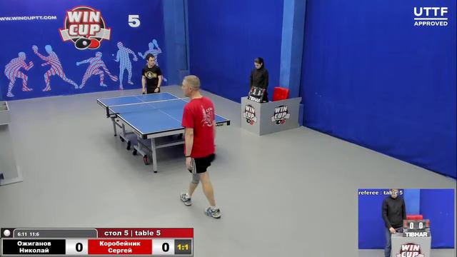 20:30 Ожиганов Николай 3-1 Коробейник Сергей стол 5 ЮГ-3 06.03.21 смотреть онлайн