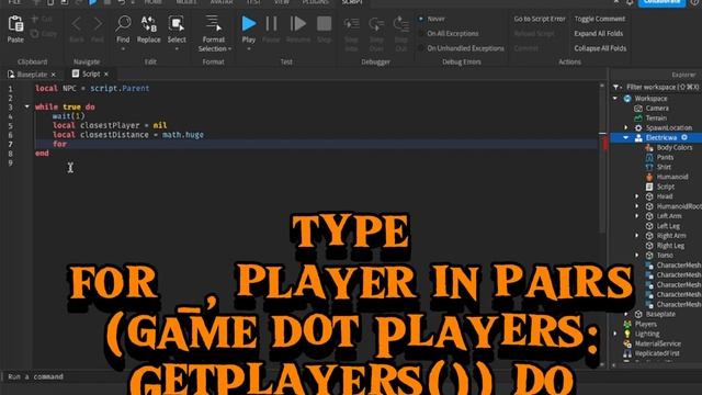 How to make a NPC follow you in Roblox studio #roblox #ai #tutorial смотреть онлайн