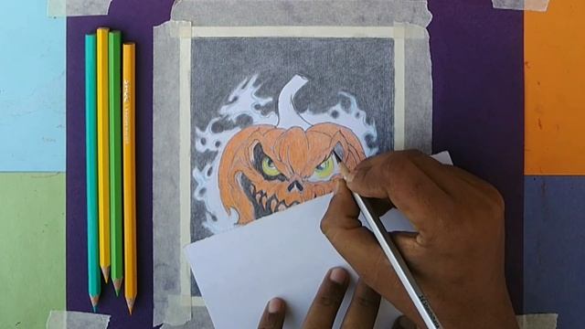 Halloween Pumpkin Drawing | Scary Pumpkin | #halloween #halloween2023 #pumpkin #drawing