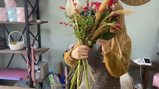 Осенний букет «вдохновения» / Упаковка букета на 140 р / Шикарная гортензия смотреть онлайн