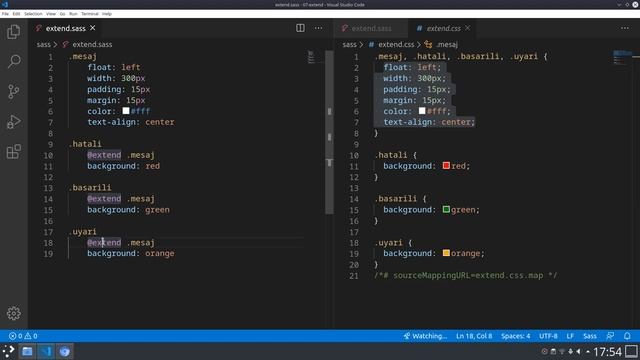 SASS ve SCSS'te Extend Kullanımı смотреть онлайн