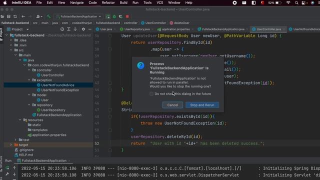Delete the user of specific id - Spring Boot | Full Stack CRUD Application Spring Boot and React -1 смотреть онлайн