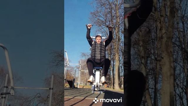 Силовые упражнения. на спортивной площадке. смотреть онлайн