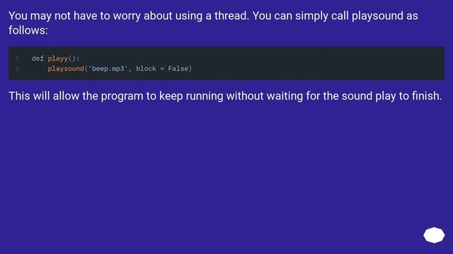 Python execute playsound in separate thread смотреть онлайн
