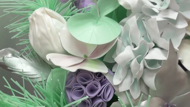 Напольная интерьерная композиция в сиреневых тонах смотреть онлайн