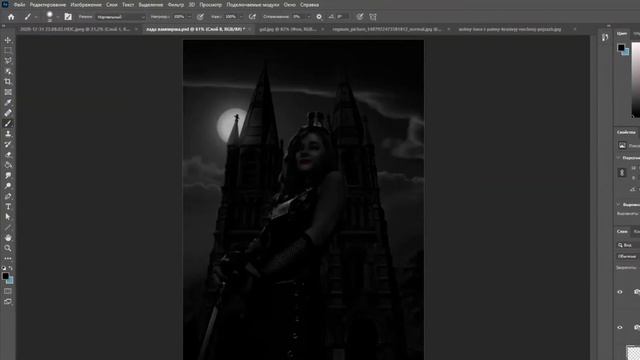 ПРЕВРАЩЕНИЕ девушки в ВАМПИРА за минуту! Photoshop magic смотреть онлайн