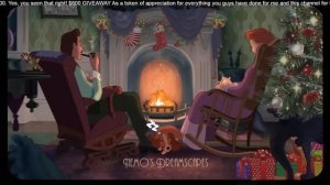 A Vintage Christmas by a cozy fireplace ? Oldies playing in another room ? w/ crackling fire ASMR