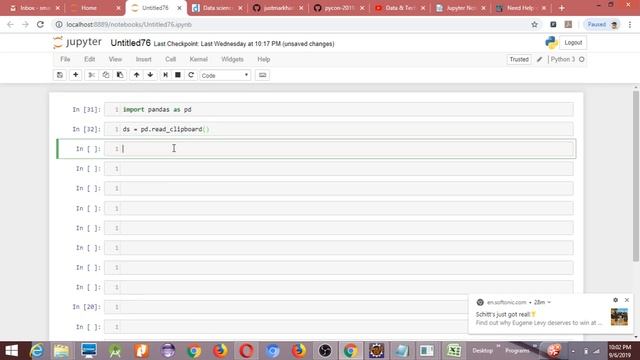 how to copy data from clipboard using pandas library of python смотреть онлайн