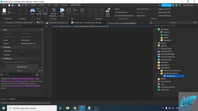 Cómo Quitar el Botón de Reinicio en tu Juego - Reset Character Tutorial [ROBLOX STUDIO] смотреть онлайн