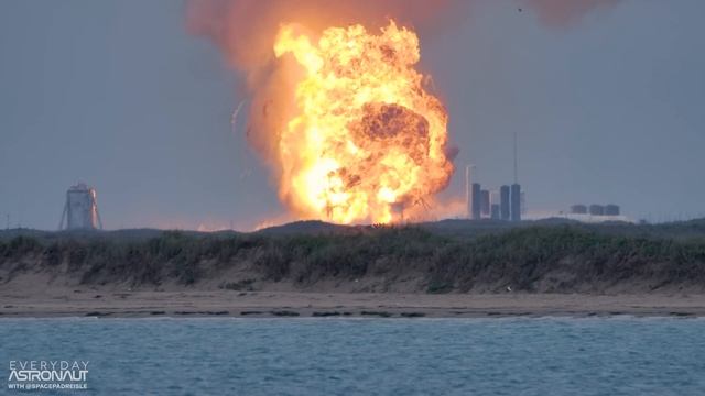 [SLO MO 4K] Massive Explosion Of A SpaceX Starship Prototype (SN4) At Boca Chica Texas