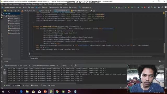 Latihan 2 - Tia Sarwoedhi - GCMNetworkManager & Firebase Dispatcher #MobileAndroid2019 смотреть онлайн