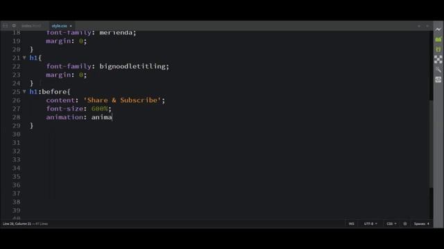 Simple Text Animation using HTML and CSS смотреть онлайн