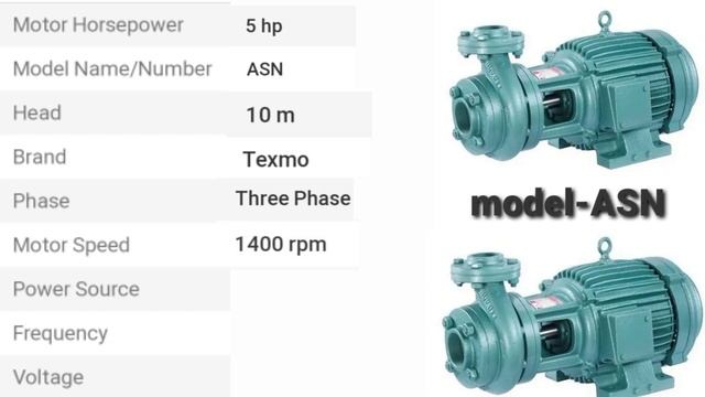 Texmo 5HP three phase centrifugal monoblock pump,model name/namber:ASN смотреть онлайн