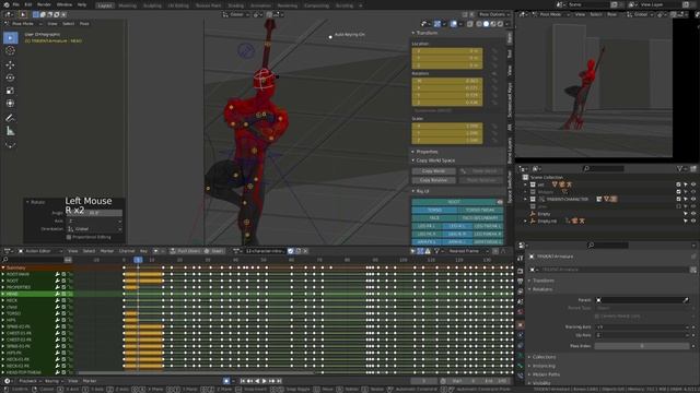 Character Intro animation in Blender - Whole Blocking stage смотреть онлайн