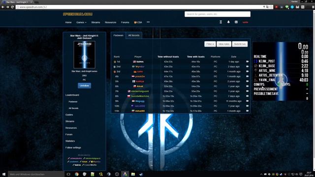 Jedi Outcast Speedrun: Sv_fps (strat) Update смотреть онлайн