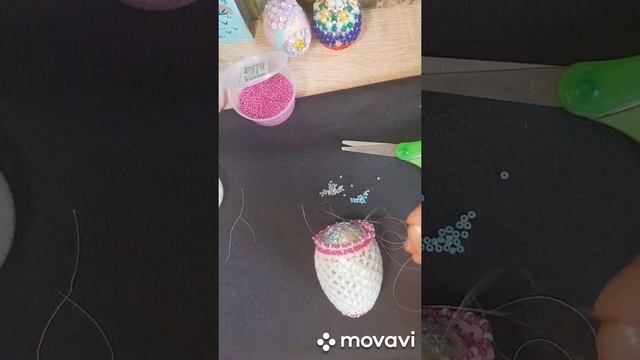 Оплетение бисером пасхального яйца часть 3 смотреть онлайн