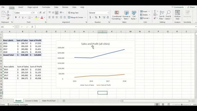 5-Minute Excel Lesson 12 (Pivot Charts) смотреть онлайн
